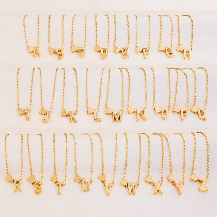 🔥Last Day $9.99📿Tiny Initial Necklaces Heart Letter A-Z