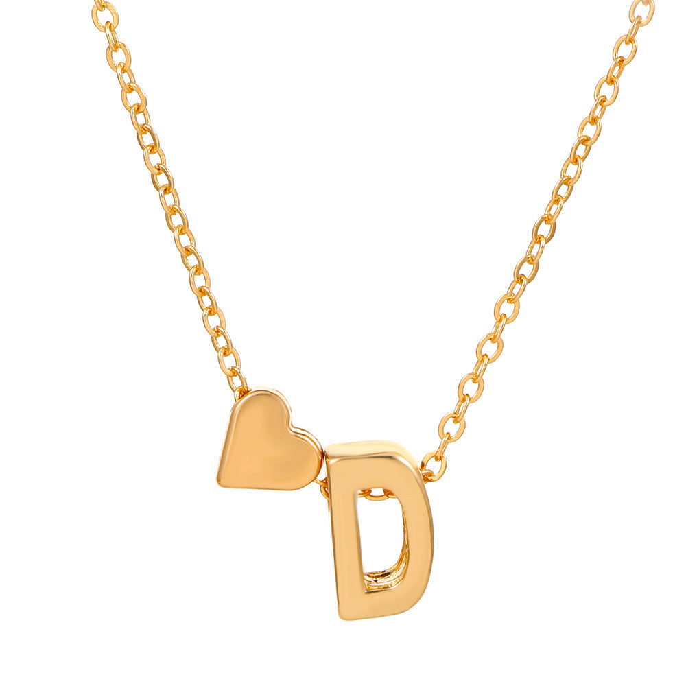 🔥Last Day $9.99📿Tiny Initial Necklaces Heart Letter A-Z