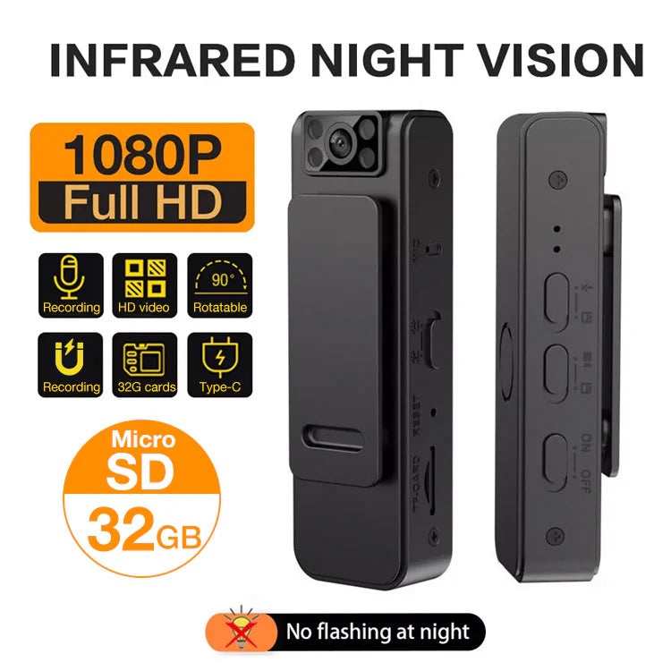 📷2025 New Upgrade Convenient HD 1080P Noise Reduction Camera Law Enforcement Instrument