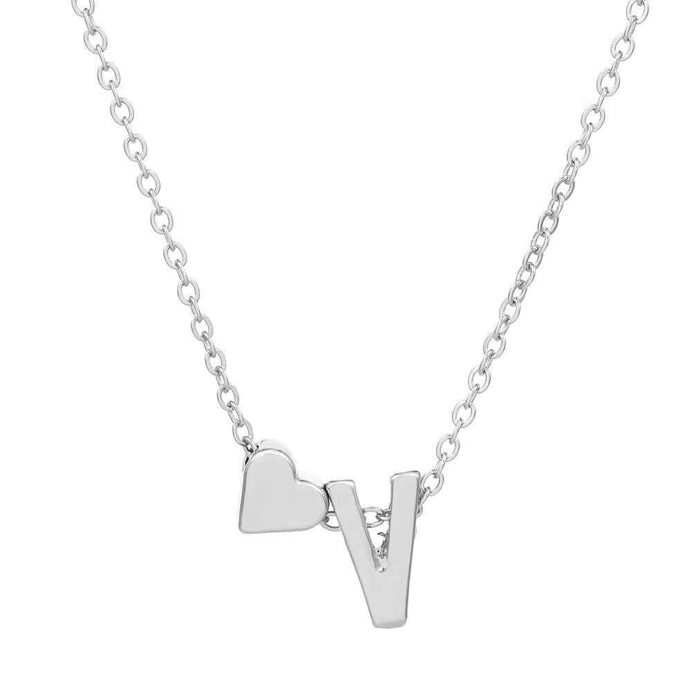 🔥Last Day $9.99📿Tiny Initial Necklaces Heart Letter A-Z
