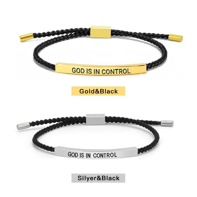 【LAST DAY 49% OFF】Inspire Bracelet 🙏GOD IS IN CONTROL🙏 - Elegant Design with Unique Patterns and Letters