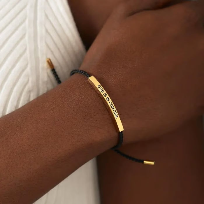 【LAST DAY 49% OFF】Inspire Bracelet 🙏GOD IS IN CONTROL🙏 - Elegant Design with Unique Patterns and Letters