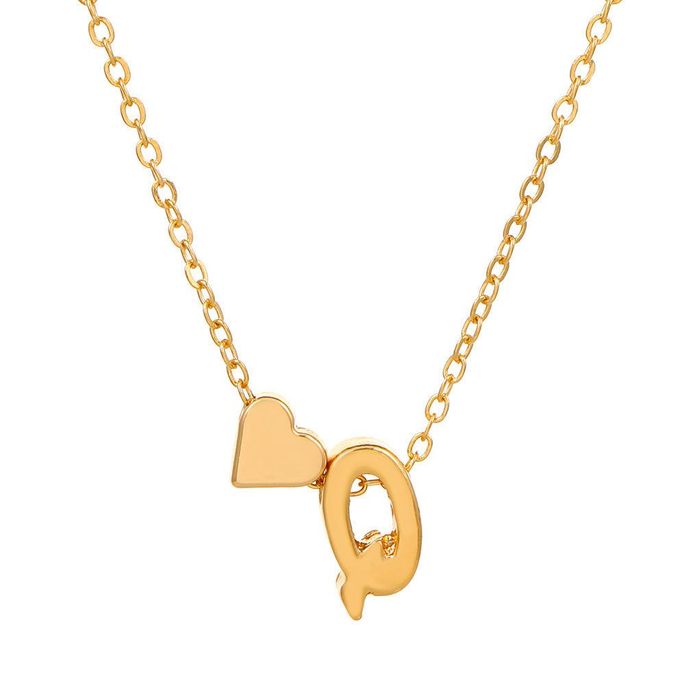 🔥Last Day $9.99📿Tiny Initial Necklaces Heart Letter A-Z