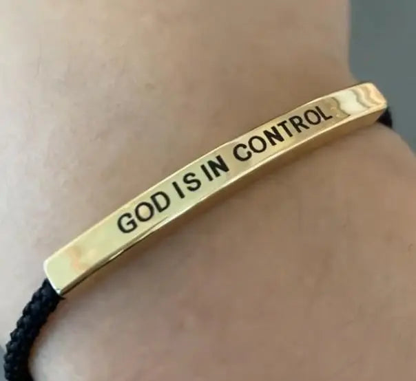 【LAST DAY 49% OFF】Inspire Bracelet 🙏GOD IS IN CONTROL🙏 - Elegant Design with Unique Patterns and Letters