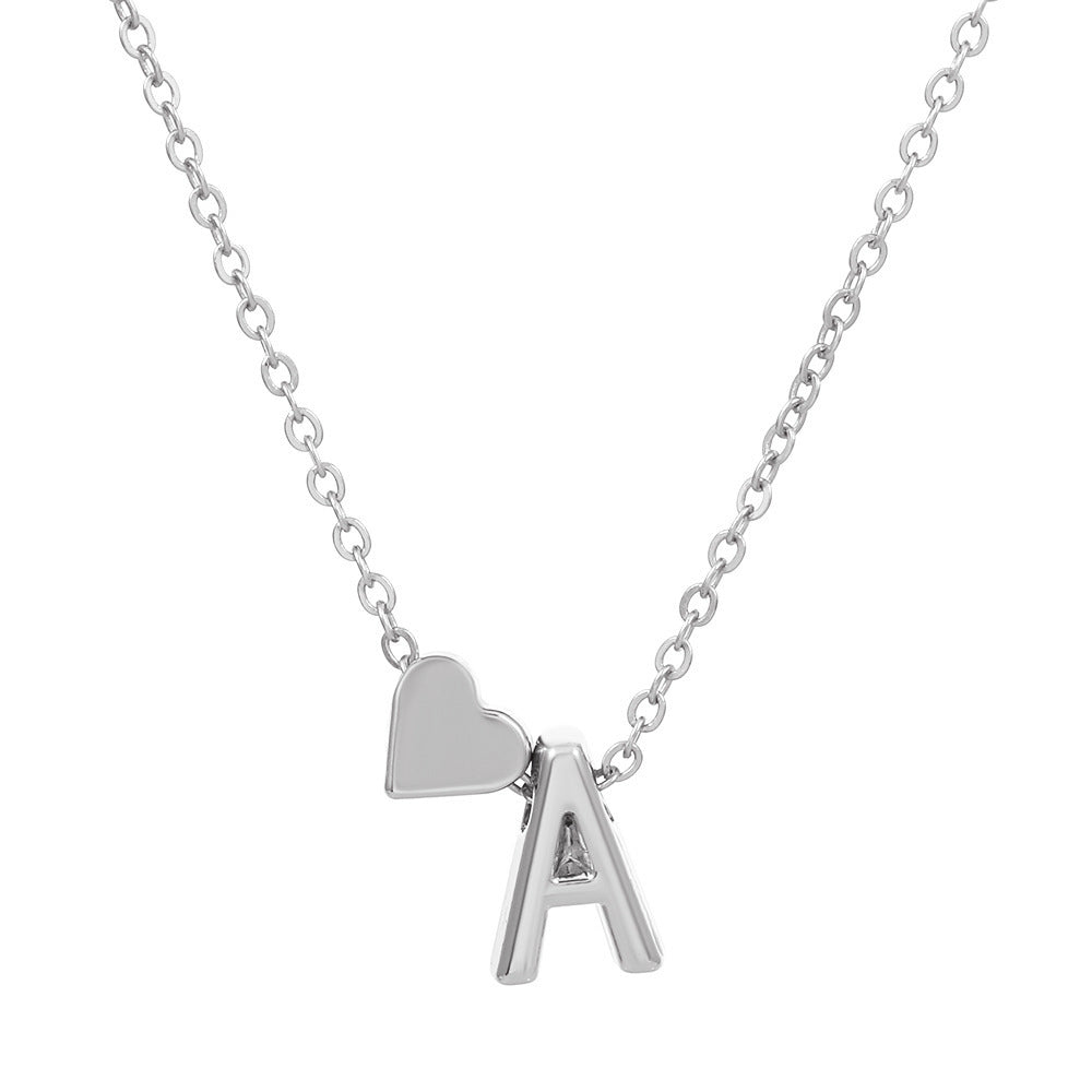 🔥Last Day $9.99📿Tiny Initial Necklaces Heart Letter A-Z