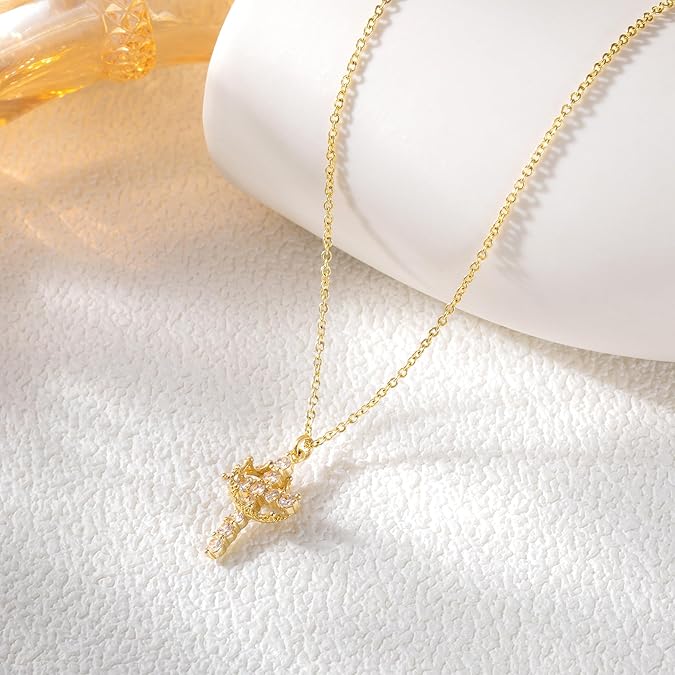 【LAST DAY 49% OFF】Crown Cross Faith Necklace