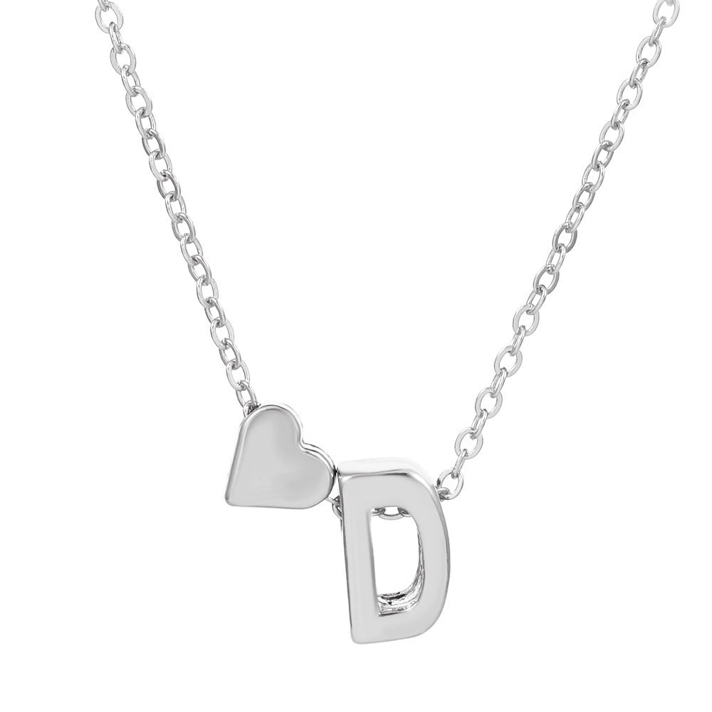 🔥Last Day $9.99📿Tiny Initial Necklaces Heart Letter A-Z
