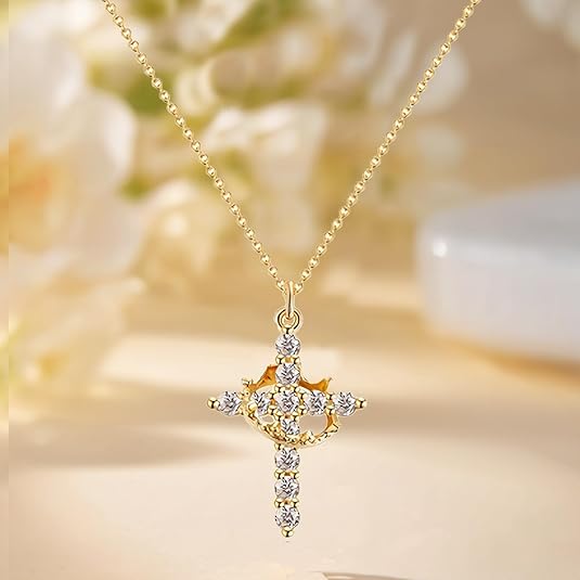 【LAST DAY 49% OFF】Crown Cross Faith Necklace