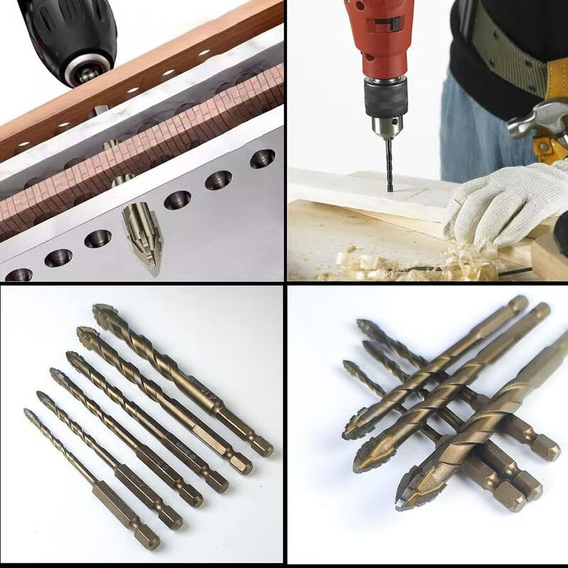 💥LAST DAY SALE 49% OFF💥-New Four-Flute Sawtooth Eccentric Drill Bit Set(1 Set 6 PCS)