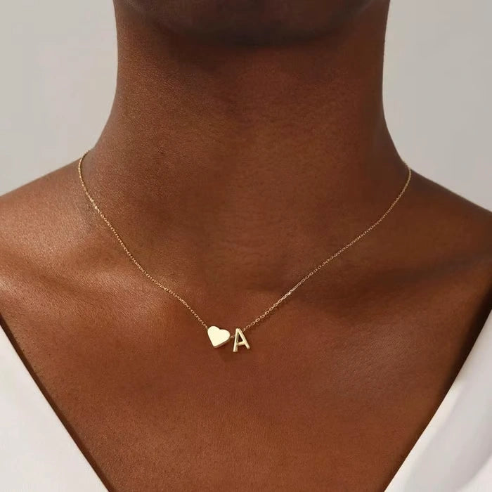 🔥Last Day $9.99📿Tiny Initial Necklaces Heart Letter A-Z