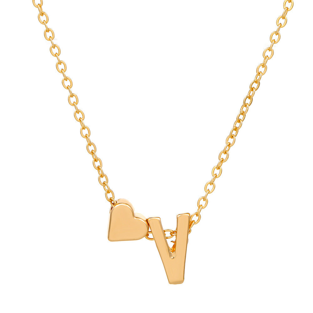 🔥Last Day $9.99📿Tiny Initial Necklaces Heart Letter A-Z