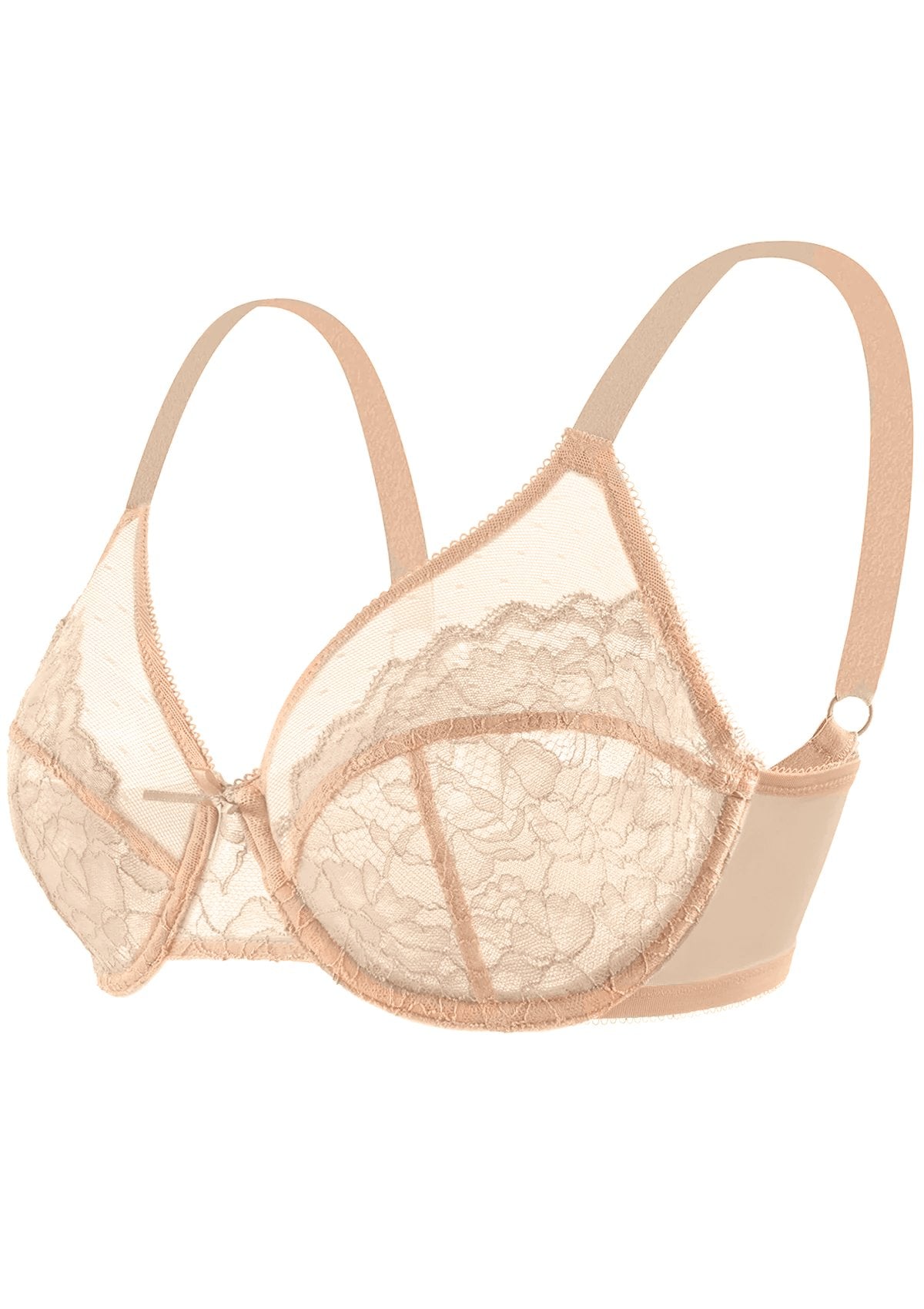 š„LAST DAY 49% OFFš„Minimizer Bra for Women - Plus Size Mermaid Scales Lace Bra Full Coverage for Heavy Breast
