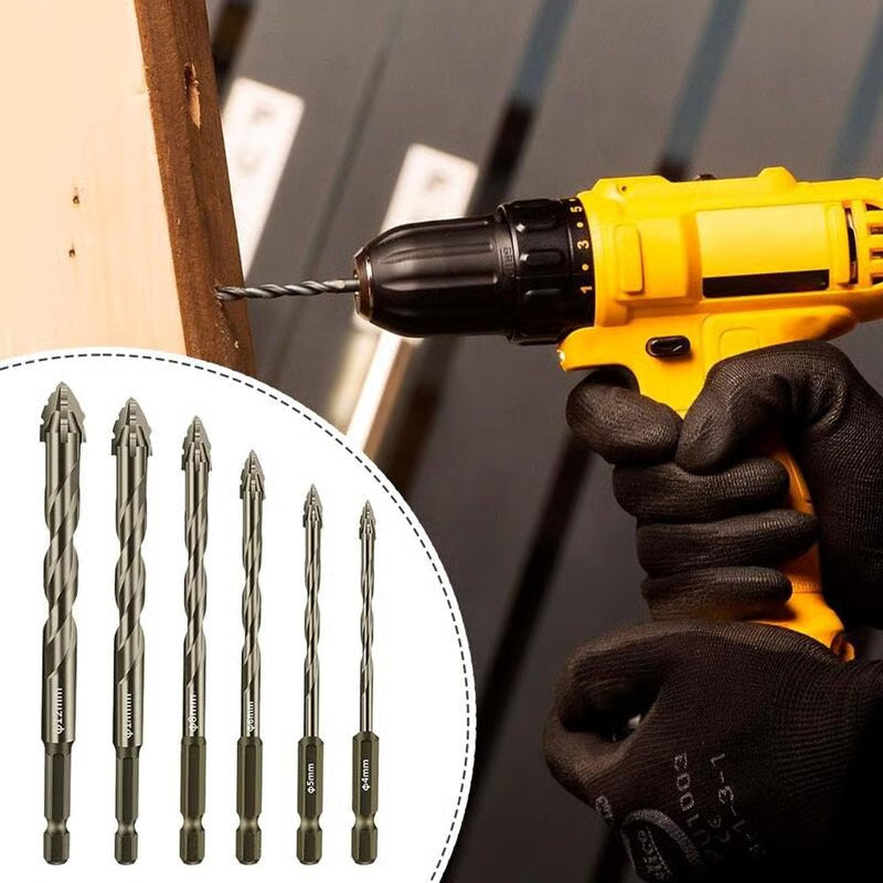 💥LAST DAY SALE 49% OFF💥-New Four-Flute Sawtooth Eccentric Drill Bit Set(1 Set 6 PCS)