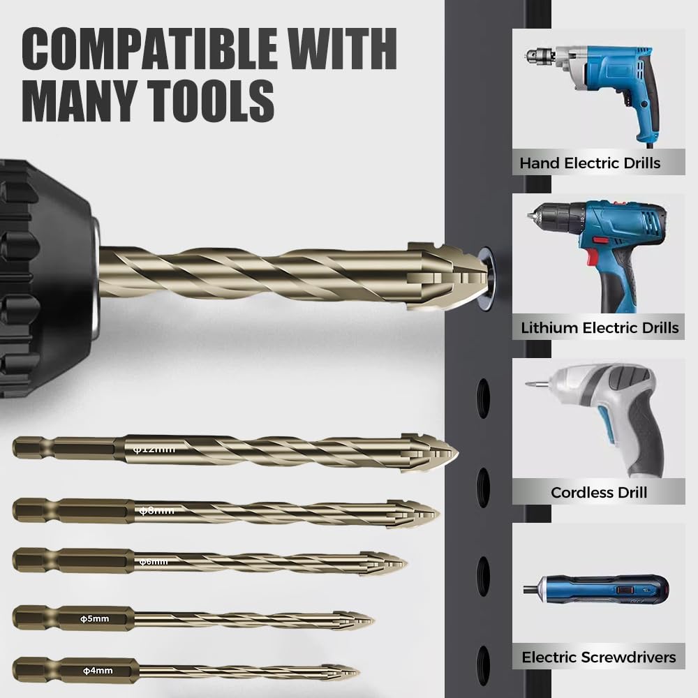 💥LAST DAY SALE 49% OFF💥-New Four-Flute Sawtooth Eccentric Drill Bit Set(1 Set 6 PCS)