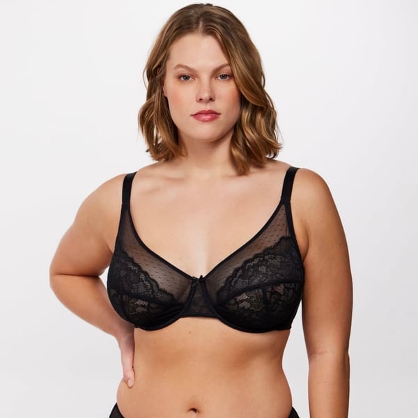 š„LAST DAY 49% OFFš„Minimizer Bra for Women - Plus Size Mermaid Scales Lace Bra Full Coverage for Heavy Breast
