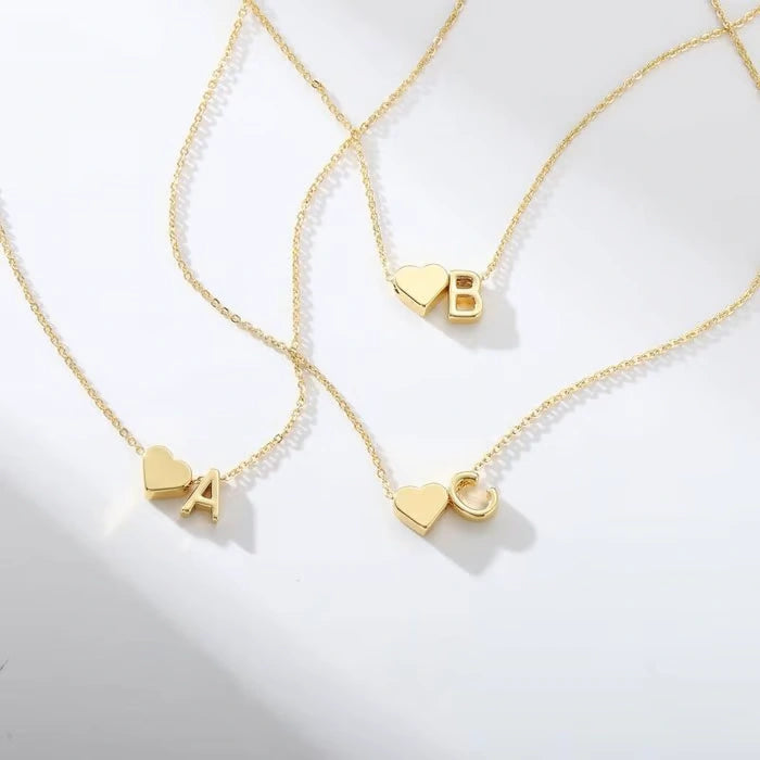🔥Last Day $9.99📿Tiny Initial Necklaces Heart Letter A-Z