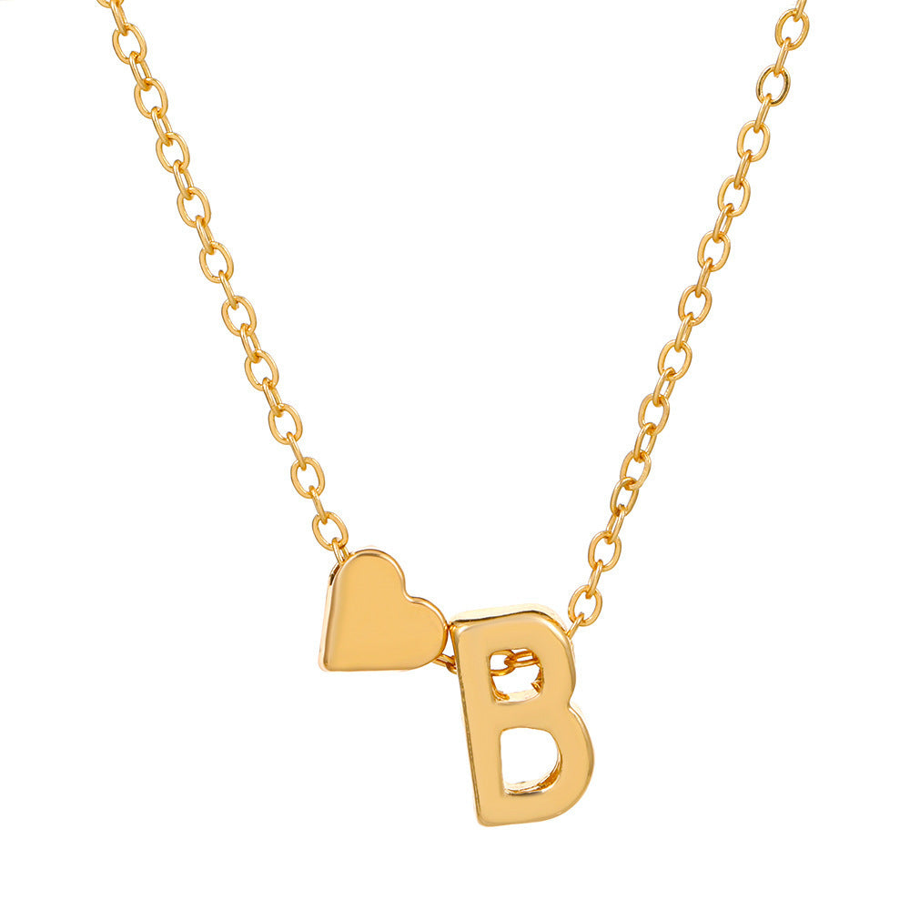 🔥Last Day $9.99📿Tiny Initial Necklaces Heart Letter A-Z