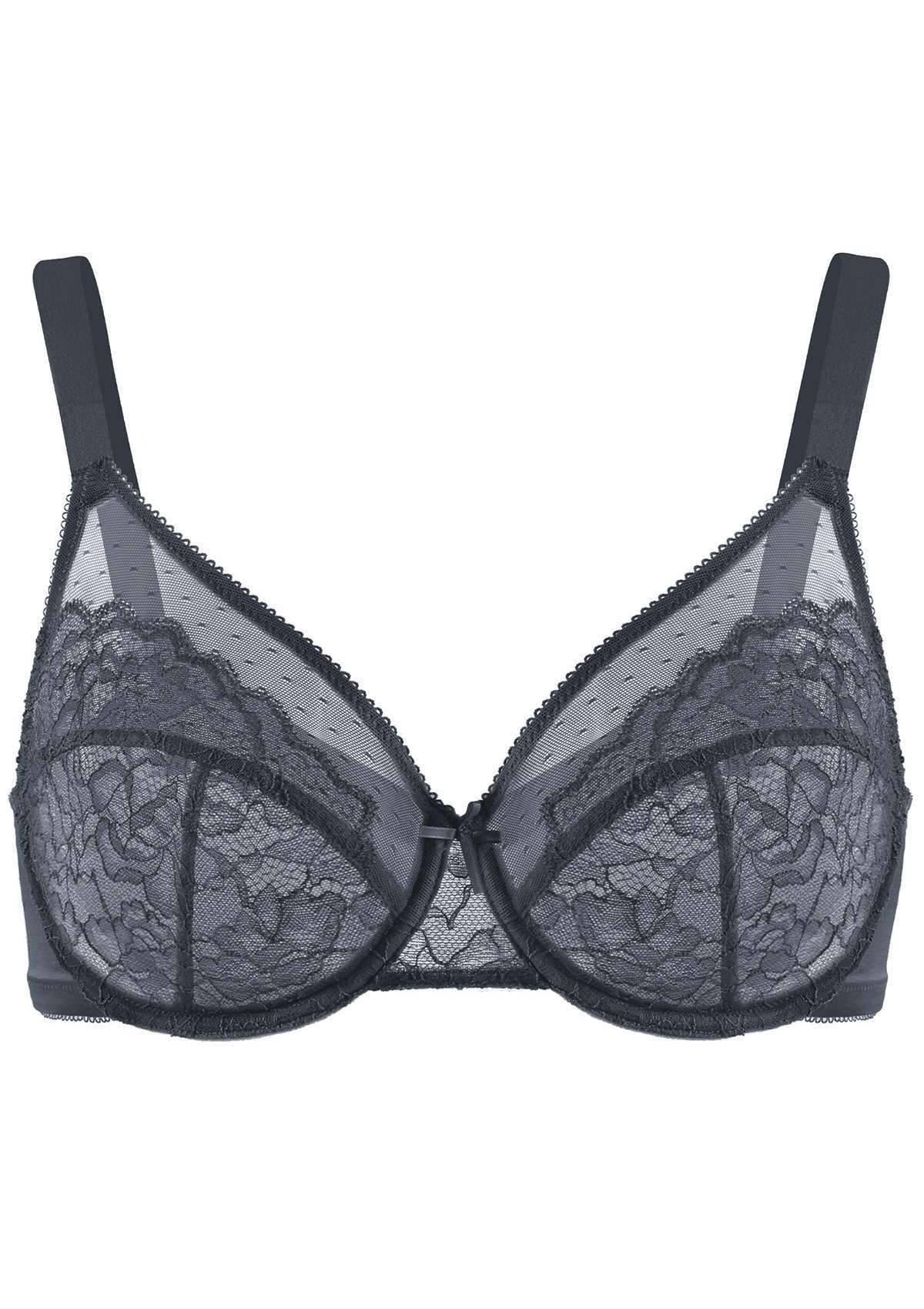 š„LAST DAY 49% OFFš„Minimizer Bra for Women - Plus Size Mermaid Scales Lace Bra Full Coverage for Heavy Breast