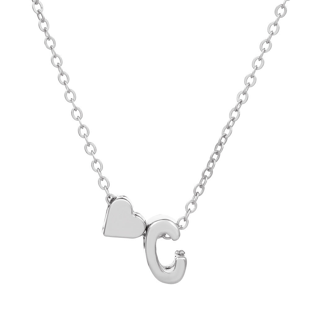 🔥Last Day $9.99📿Tiny Initial Necklaces Heart Letter A-Z
