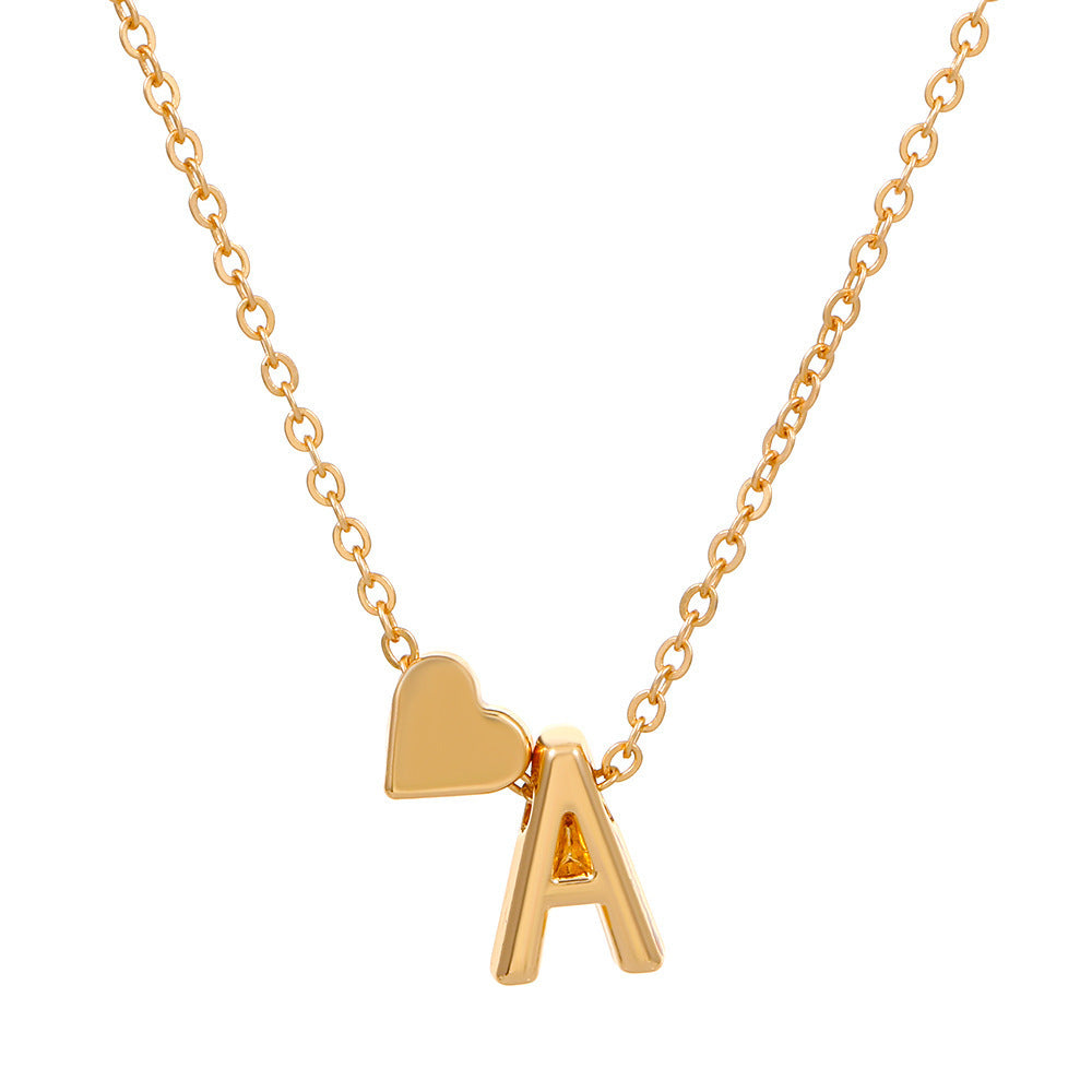 🔥Last Day $9.99📿Tiny Initial Necklaces Heart Letter A-Z