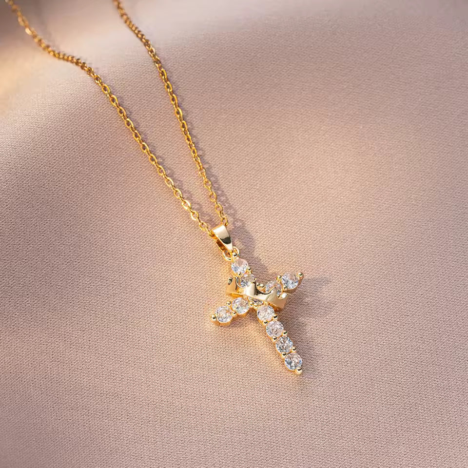【LAST DAY 49% OFF】Crown Cross Faith Necklace