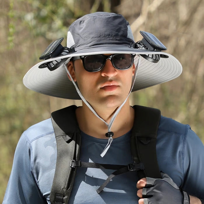 🎁Best father‘s Day Gifts❤2025 New Ultralight Solar Fan Sun Hat – Lighter Than a Baseball!⚾(Only 11oz)