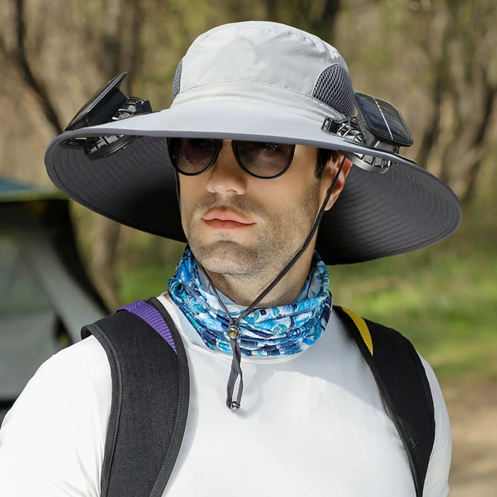 🎁Best father‘s Day Gifts❤2025 New Ultralight Solar Fan Sun Hat – Lighter Than a Baseball!⚾(Only 11oz)