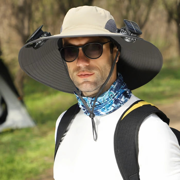 🎁Best father‘s Day Gifts❤2025 New Ultralight Solar Fan Sun Hat – Lighter Than a Baseball!⚾(Only 11oz)
