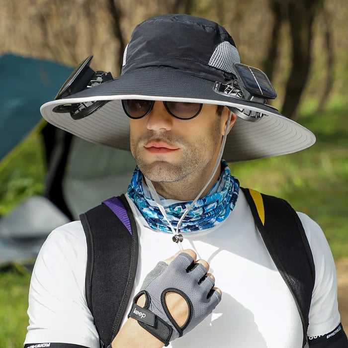 🎁Best father‘s Day Gifts❤2025 New Ultralight Solar Fan Sun Hat – Lighter Than a Baseball!⚾(Only 11oz)