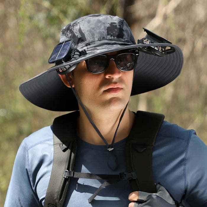 🎁Best father‘s Day Gifts❤2025 New Ultralight Solar Fan Sun Hat – Lighter Than a Baseball!⚾(Only 11oz)