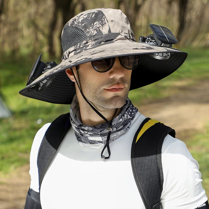 🎁Best father‘s Day Gifts❤2025 New Ultralight Solar Fan Sun Hat – Lighter Than a Baseball!⚾(Only 11oz)