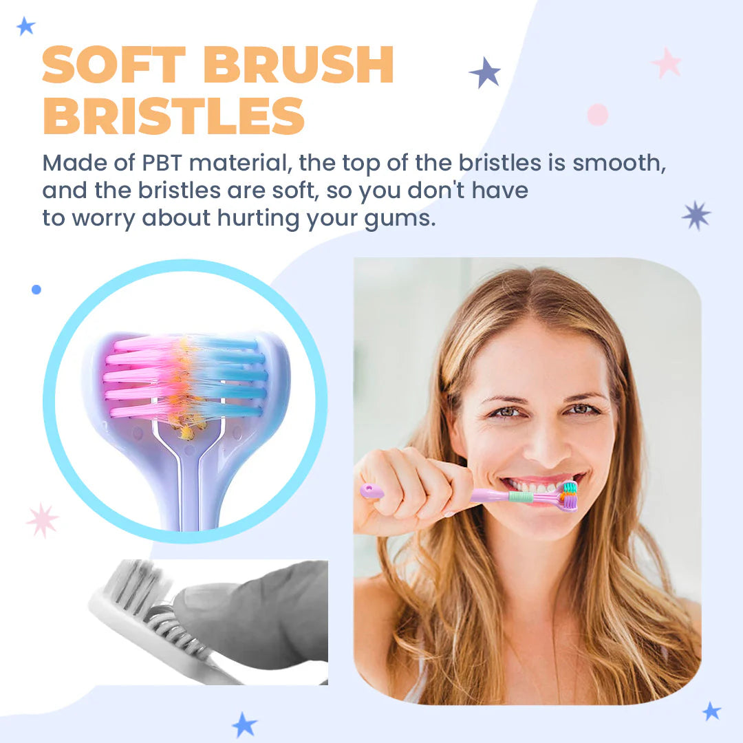 🔥3D Stereo Three-Sided Toothbrush The Ultimate in oral care Innovation