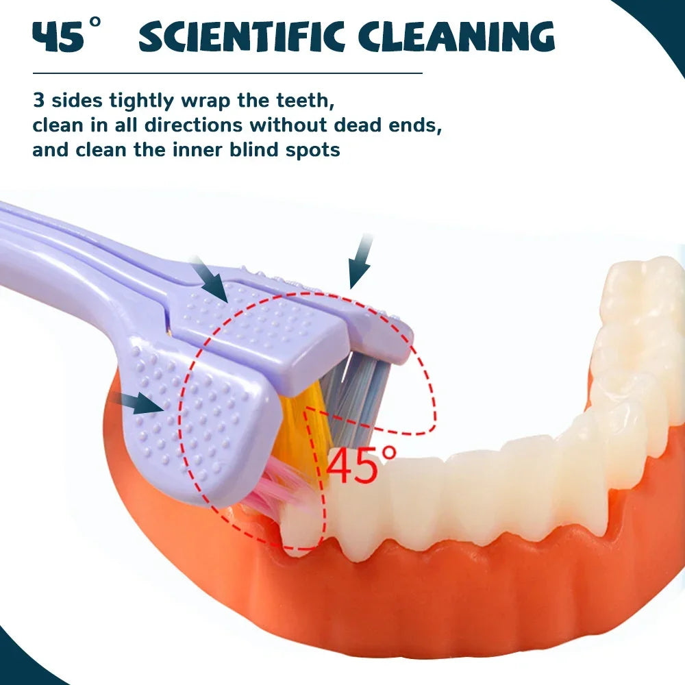 🔥3D Stereo Three-Sided Toothbrush The Ultimate in oral care Innovation