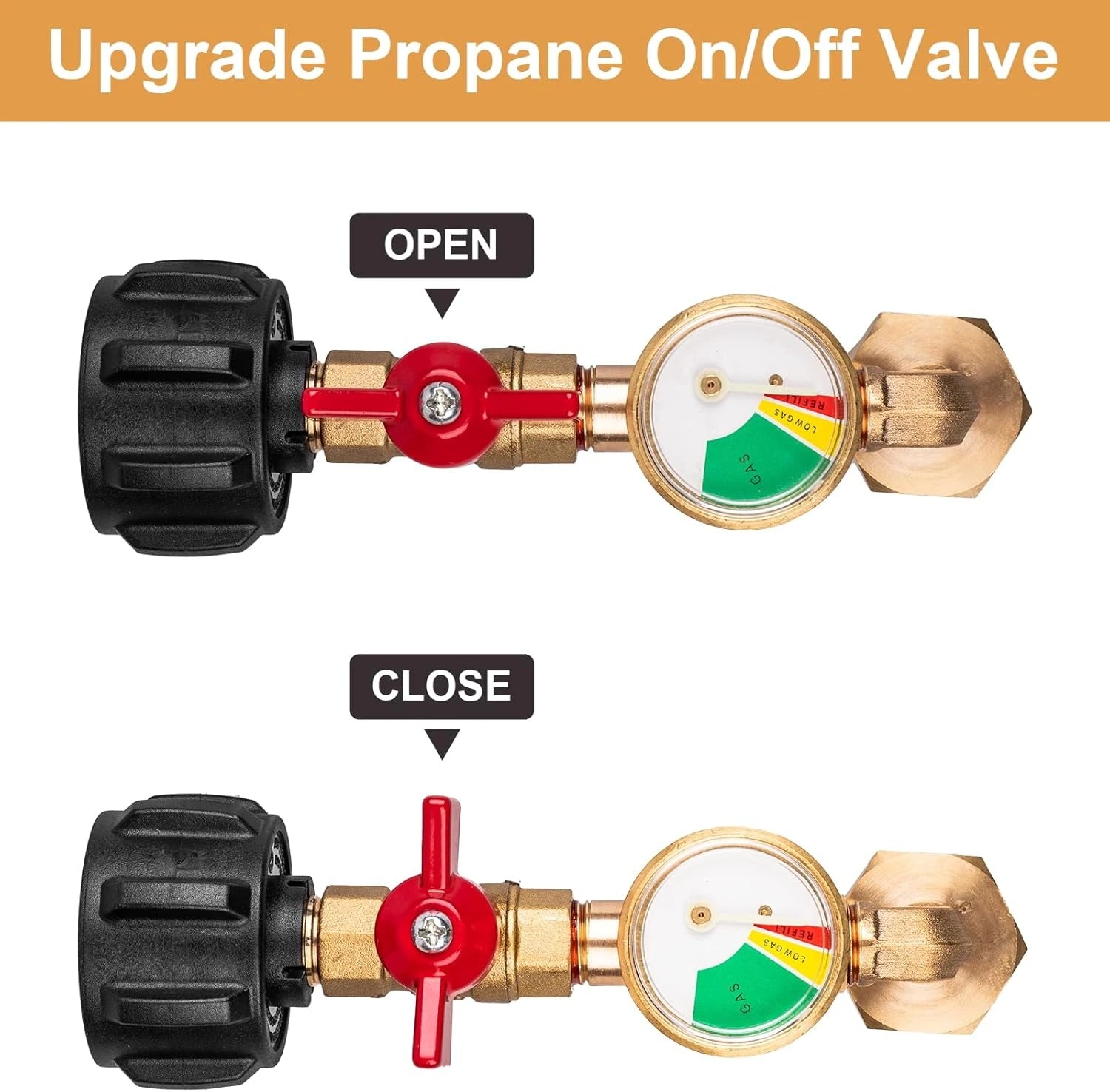 💥LAST DAY SALE 40% OFF💥 Top-Rated Propane Refill Elbow Adapter with Tank Gauge