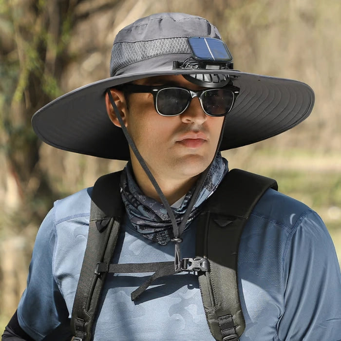 🎁Best father‘s Day Gifts❤2025 New Ultralight Solar Fan Sun Hat – Lighter Than a Baseball!⚾(Only 11oz)
