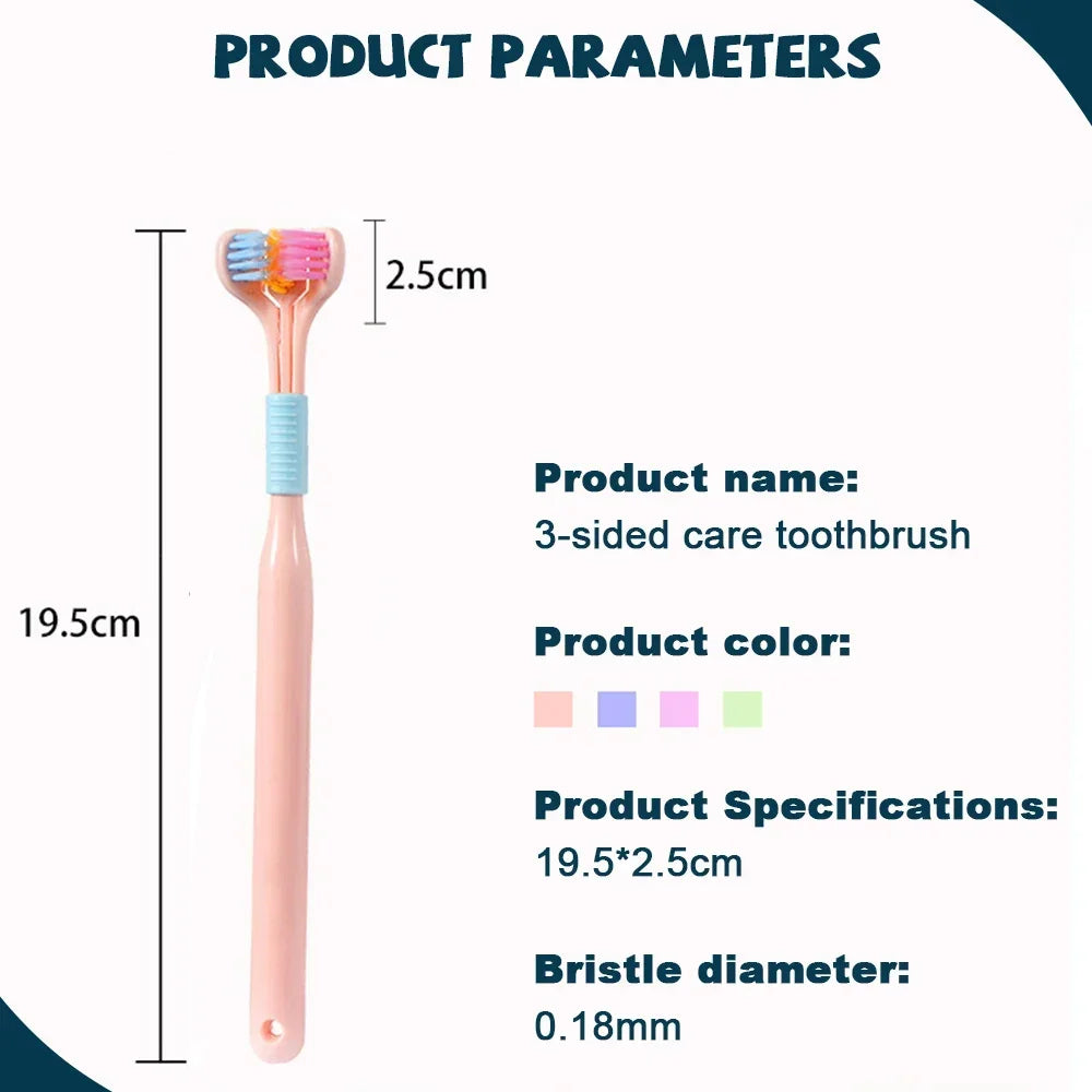 🔥3D Stereo Three-Sided Toothbrush The Ultimate in oral care Innovation